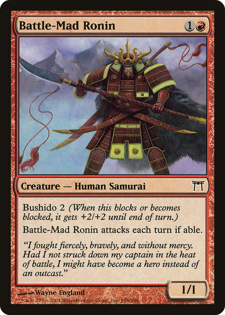Battle-Mad Ronin [Champions of Kamigawa] Foil