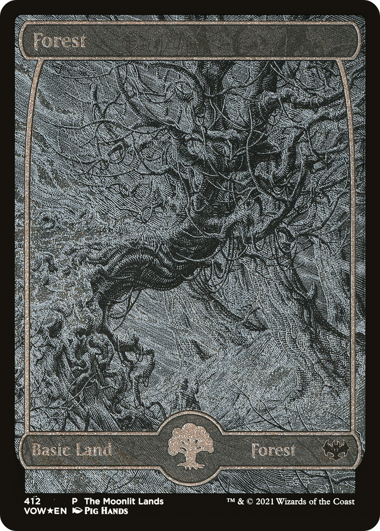 Forest (VOW-412) - Innistrad: Crimson Vow Etched Foil