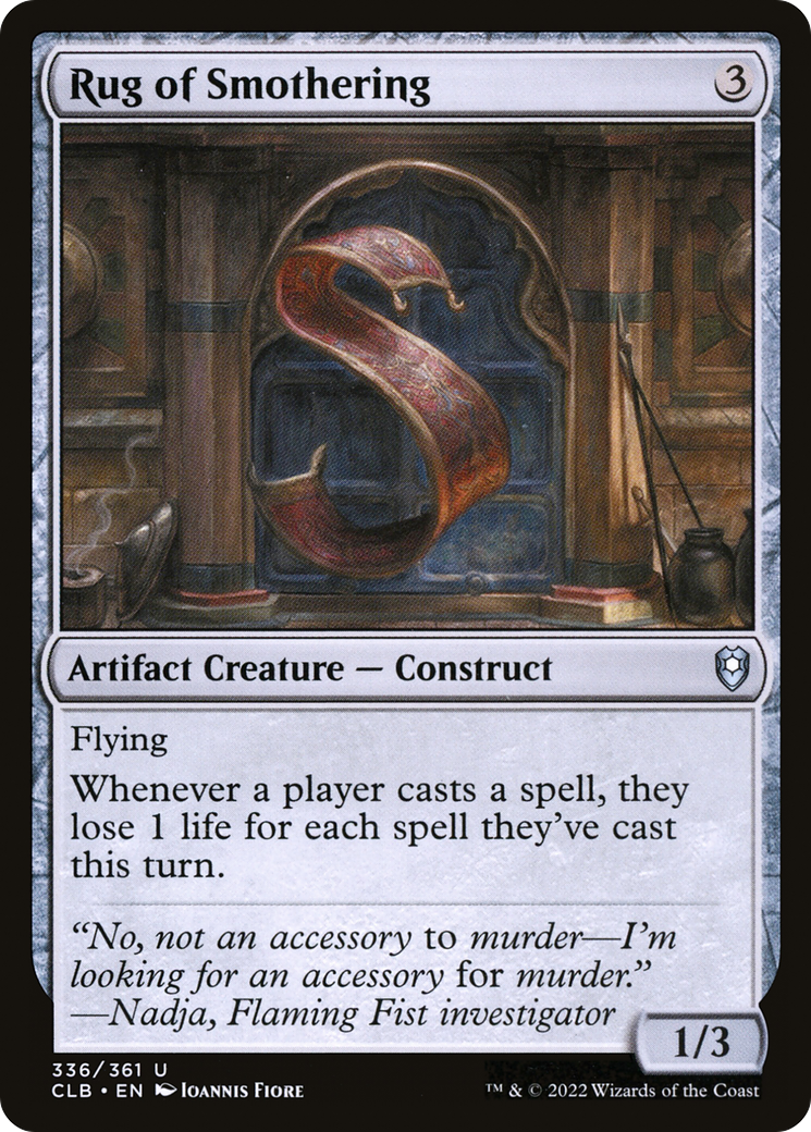 Rug of Smothering [Commander Legends: Battle for Baldur's Gate] Foil