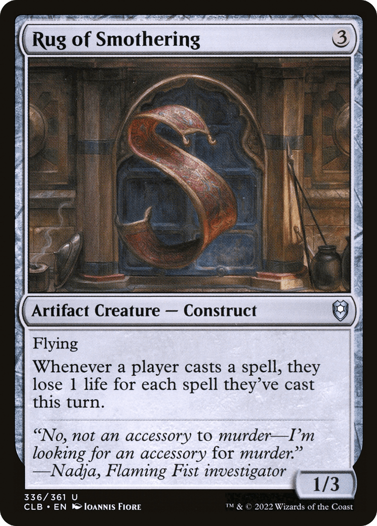Rug of Smothering [Commander Legends: Battle for Baldur's Gate] Foil