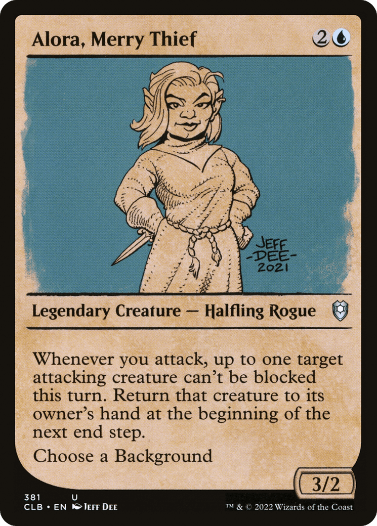 Alora, Merry Thief (Showcase) [Commander Legends: Battle for Baldur's Gate] Foil