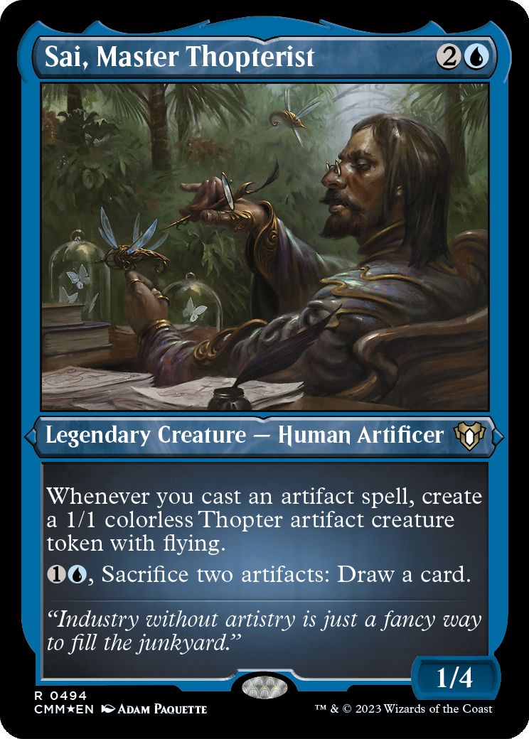 Sai, Master Thopterist (CMM-494) - Commander Masters Etched Foil