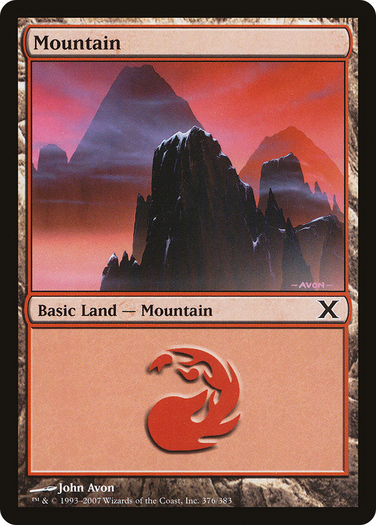 Mountain (376) [Tenth Edition] Foil