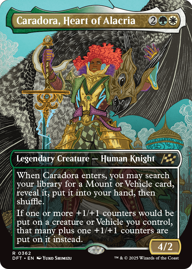 Caradora, Heart of Alacria (Borderless) |  Foil (362) [Aetherdrift]