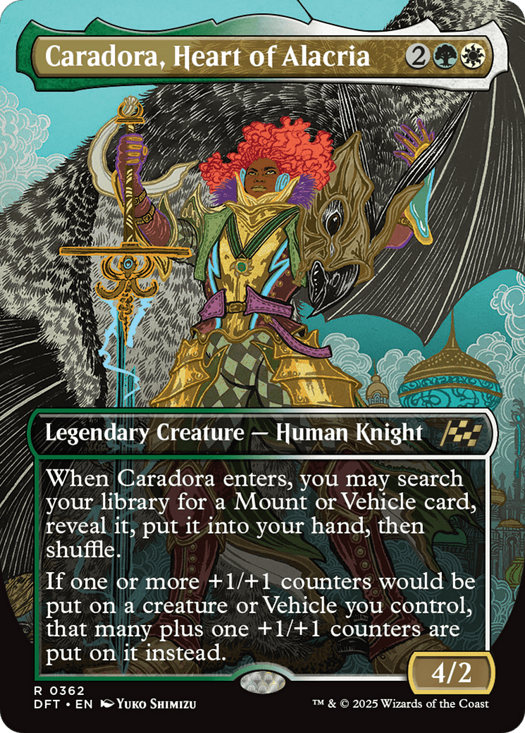 Caradora, Heart of Alacria (Borderless) |  Foil (362) [Aetherdrift]