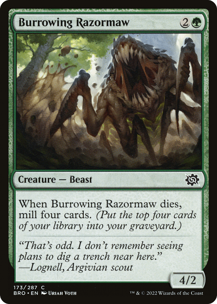 Burrowing Razormaw [The Brothers' War] Foil