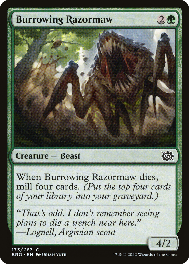 Burrowing Razormaw [The Brothers' War] Foil
