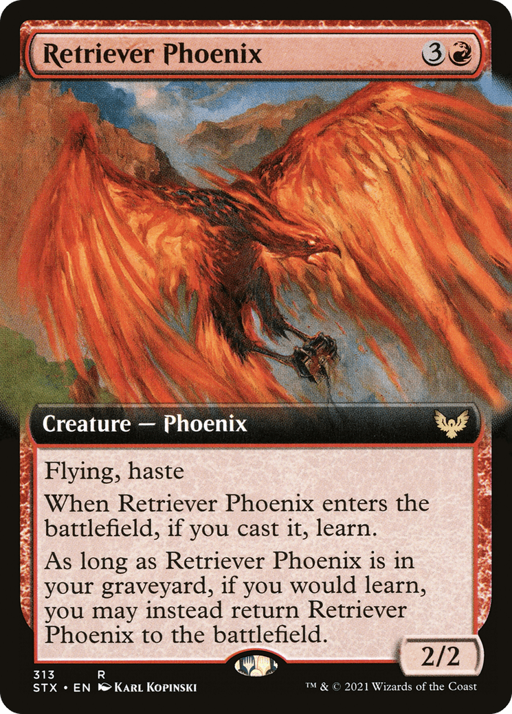 Retriever Phoenix (Extended Art) [Strixhaven: School of Mages] Foil