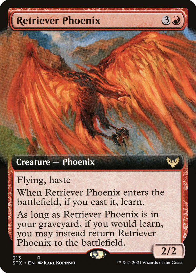Retriever Phoenix (Extended Art) [Strixhaven: School of Mages] Foil