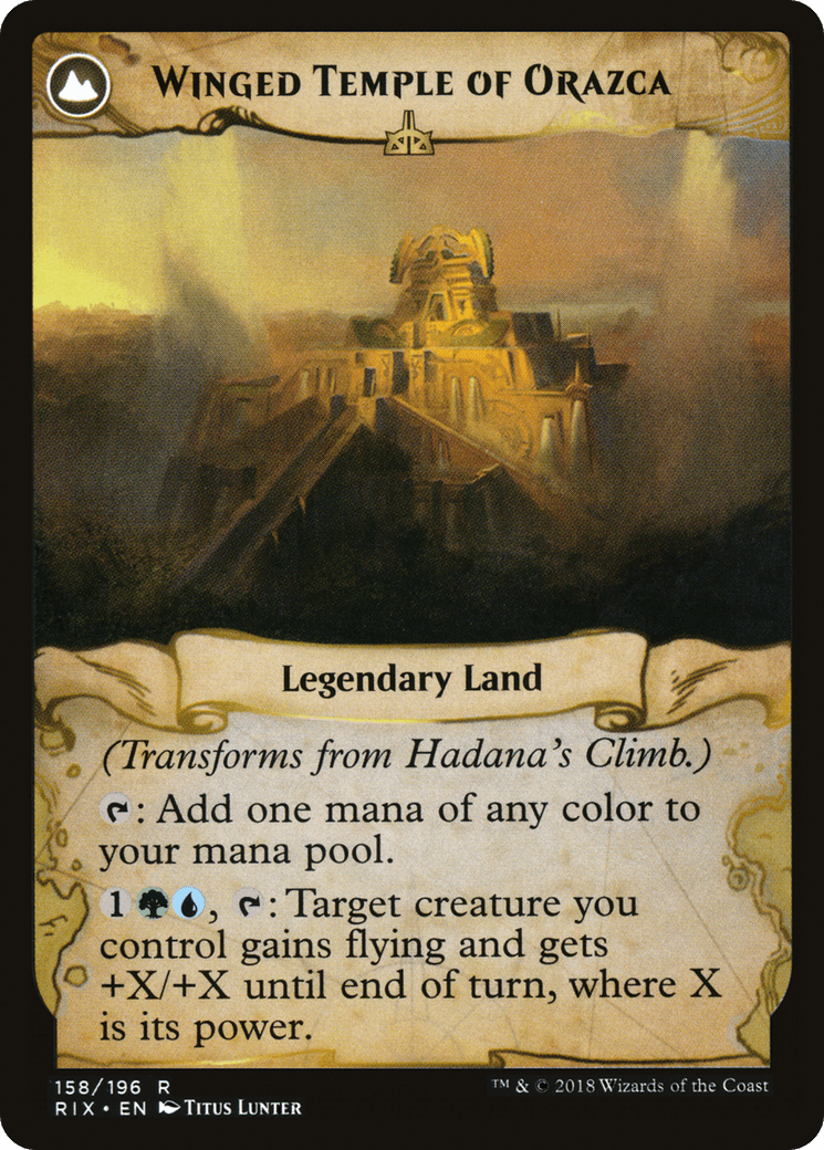 Hadana's Climb // Winged Temple of Orazca |  (RIX-158) [The List]