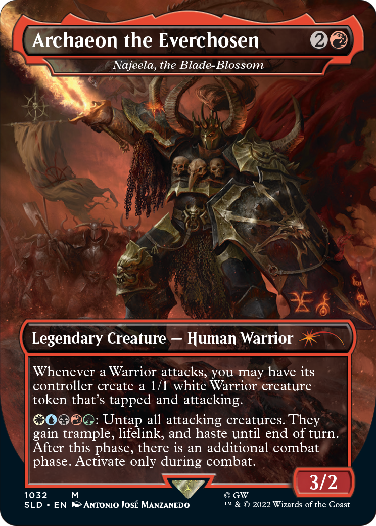 Archaeon the Everchosen - Najeela, the Blade-Blossom (Borderless) [Secret Lair Drop Series] Foil