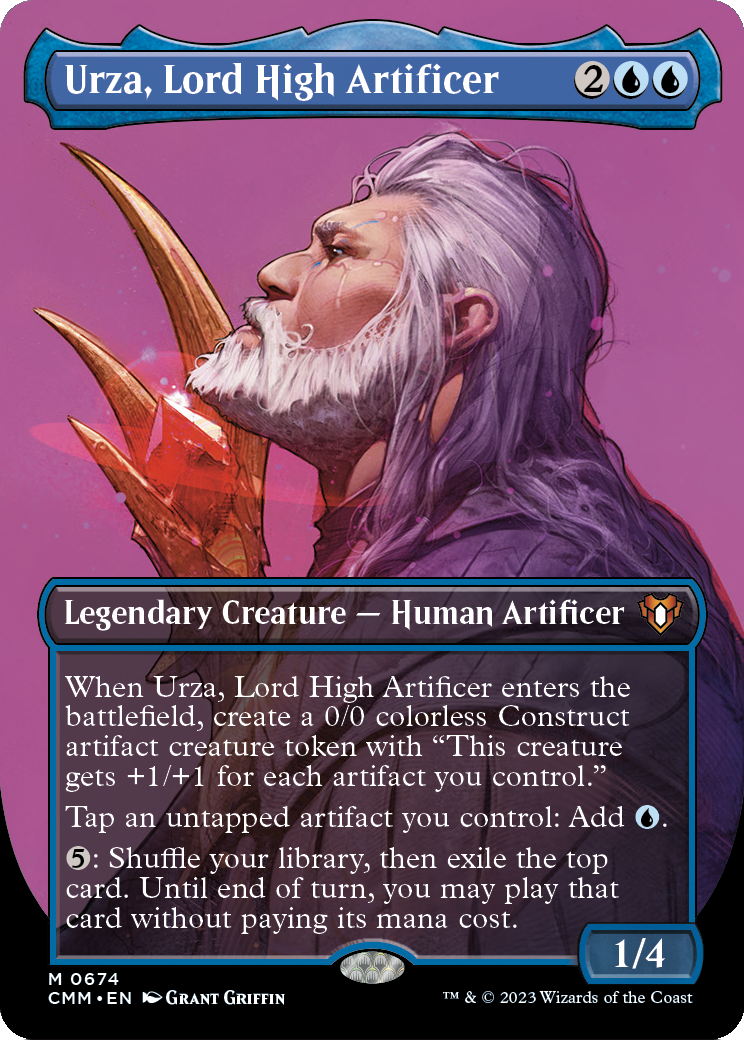 Urza, Lord High Artificer (Borderless Profile) [Commander Masters] Foil