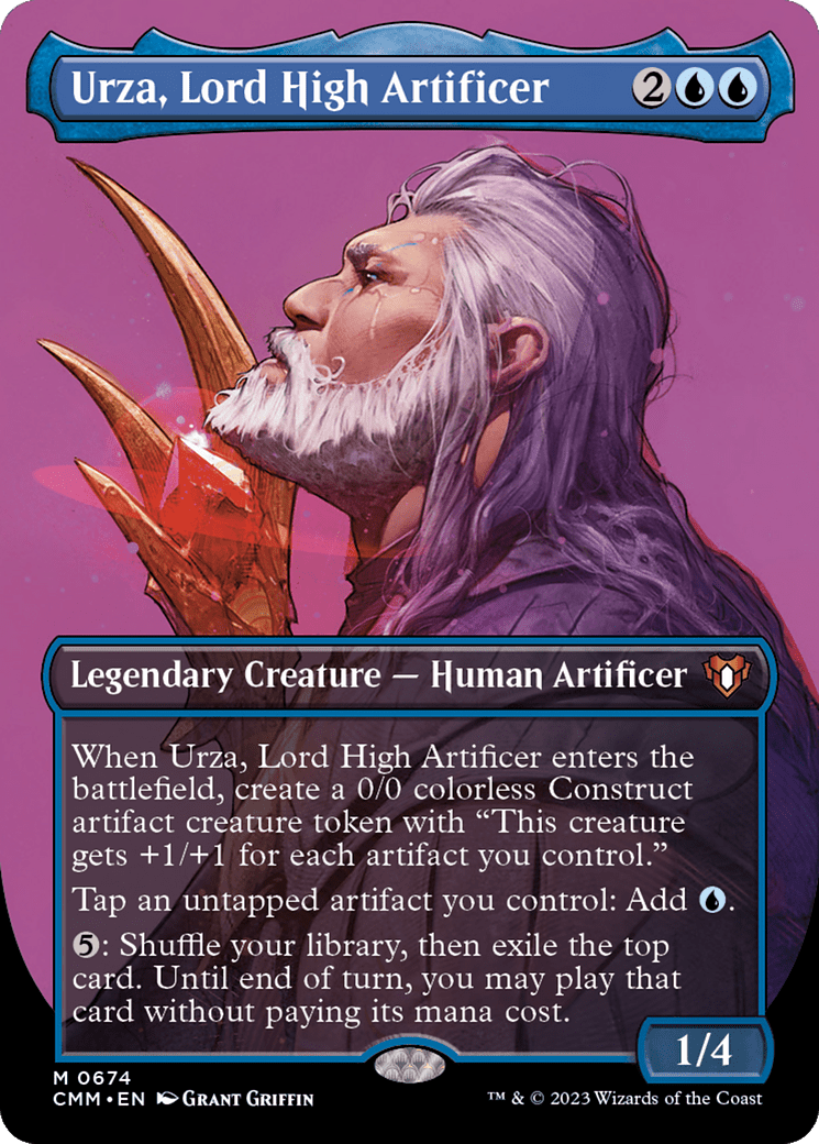 Urza, Lord High Artificer (Borderless Profile) [Commander Masters] Foil