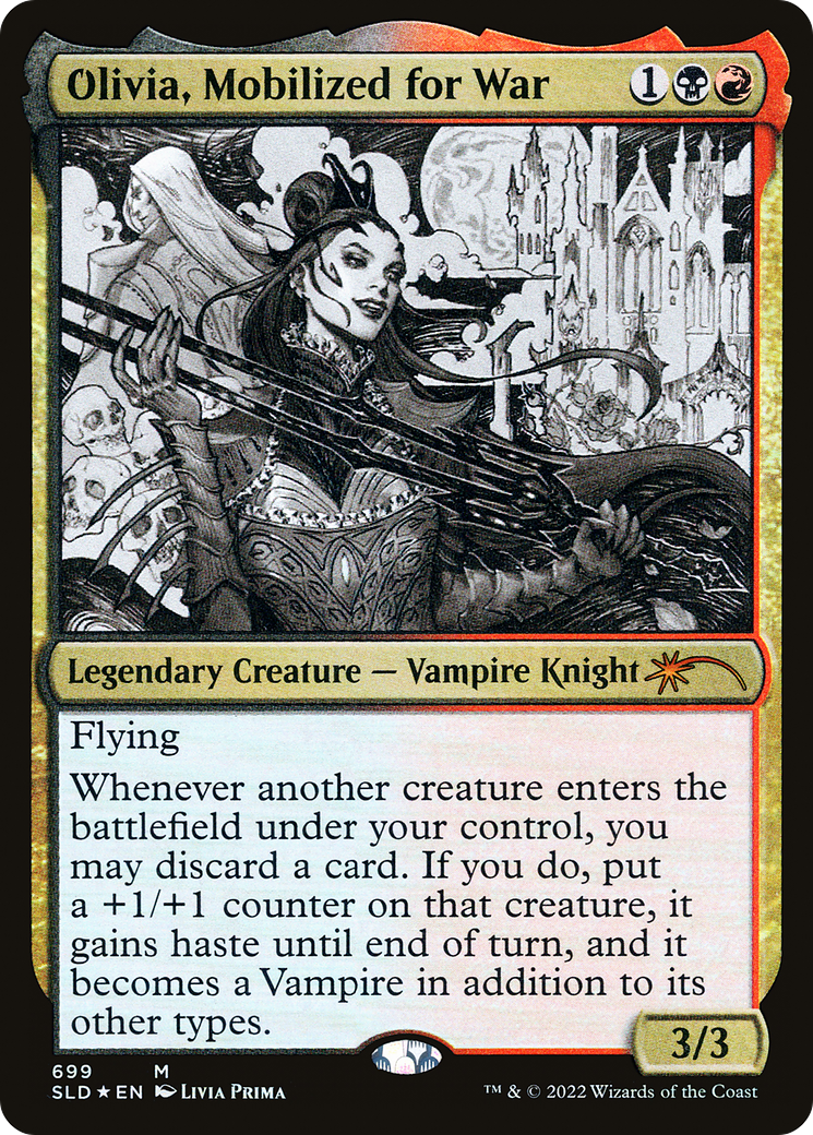 Olivia, Mobilized for War (Sketch) [Secret Lair Drop Promos] Foil