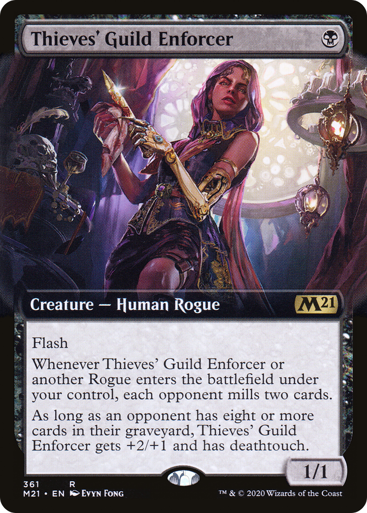 Thieves' Guild Enforcer (Extended Art) [Core Set 2021] Foil