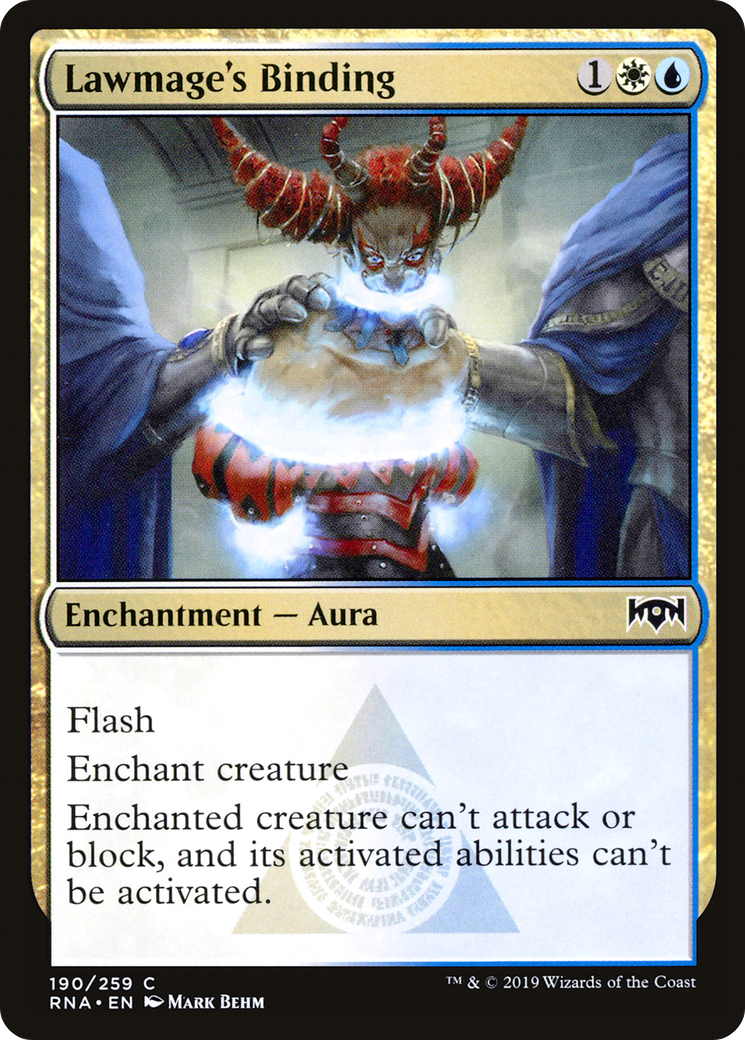 Lawmage's Binding [Ravnica Allegiance] Foil