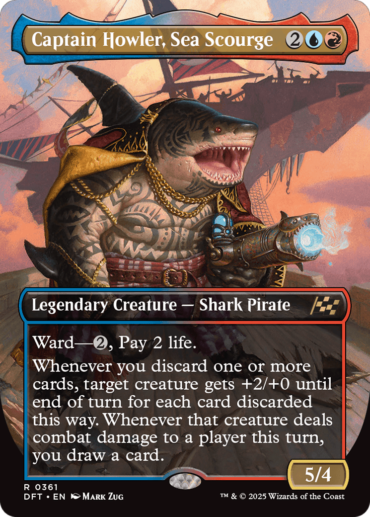 Captain Howler, Sea Scourge (Borderless) |  Foil (361) [Aetherdrift]