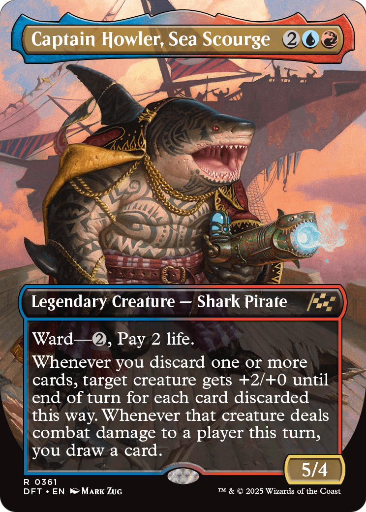Captain Howler, Sea Scourge (Borderless) |  (361) [Aetherdrift]