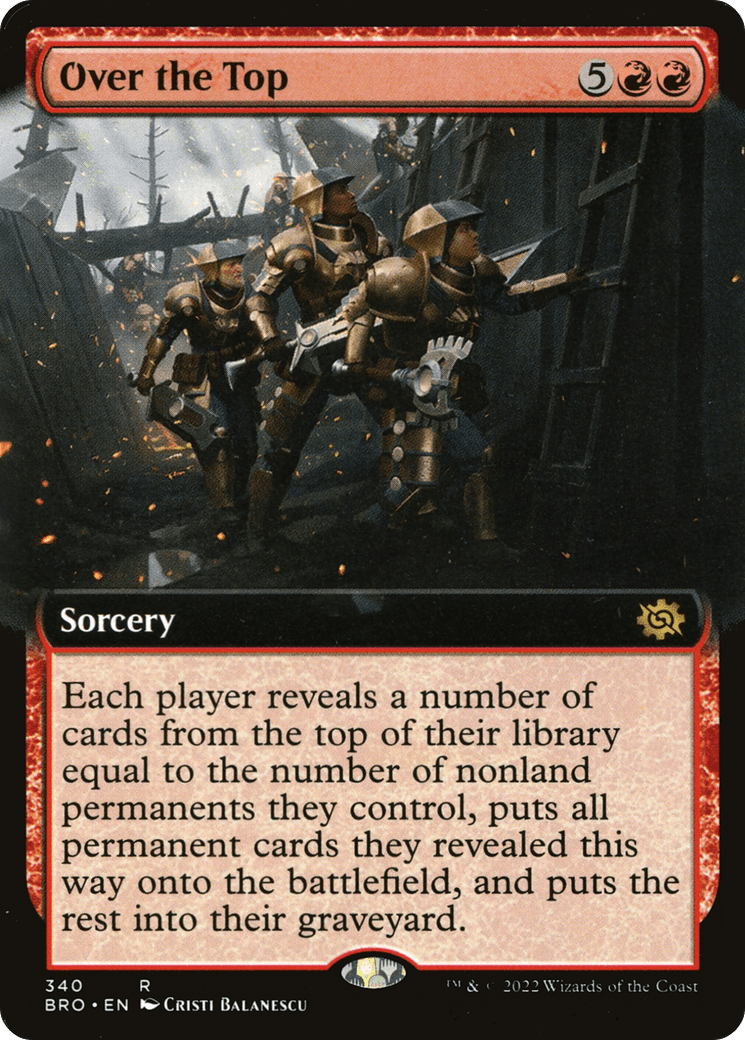 Over the Top (Extended Art) [The Brothers' War] Foil