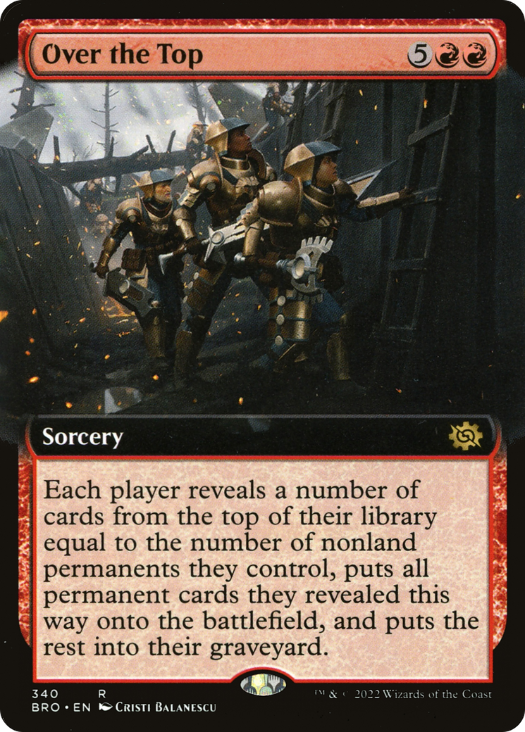 Over the Top (Extended Art) [The Brothers' War] Foil