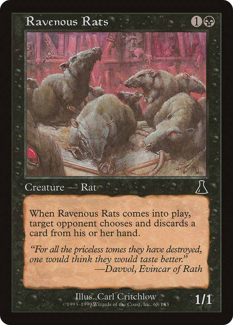Ravenous Rats [Urza's Destiny] Foil