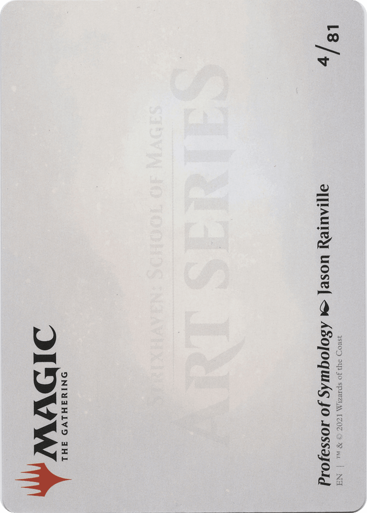 Professor of Symbology // Professor of Symbology (ASTX-004) - Strixhaven Art Series (Borderless) Foil