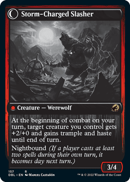 Reckless Stormseeker // Storm-Charged Slasher [Innistrad: Double Feature] Foil