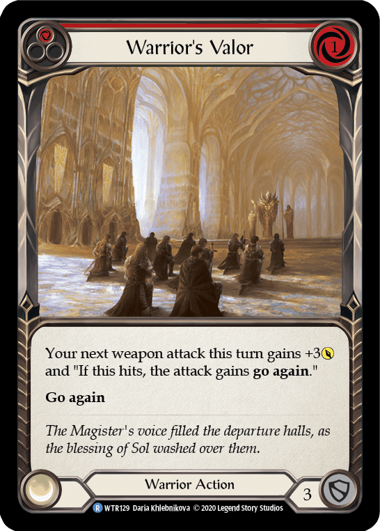 Warrior's Valor (Red) [U-WTR129] (Welcome to Rathe Unlimited)  Unlimited Normal