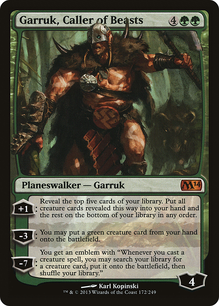 Garruk, Caller of Beasts [Magic 2014] Foil