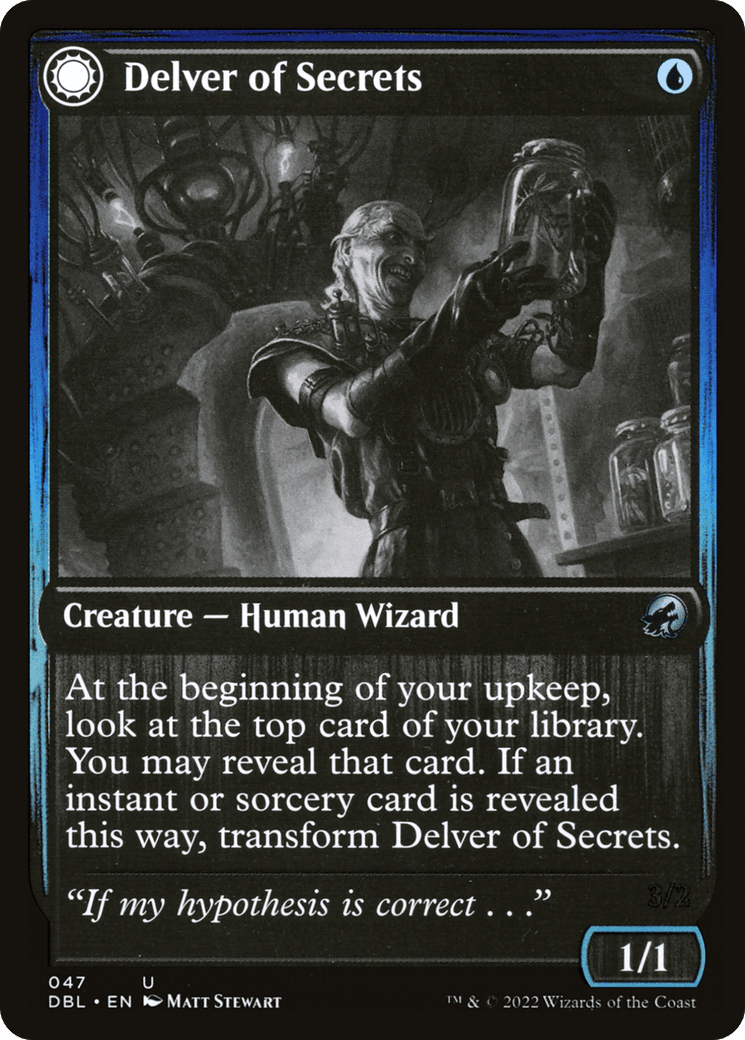 Delver of Secrets // Insectile Aberration [Innistrad: Double Feature] Foil