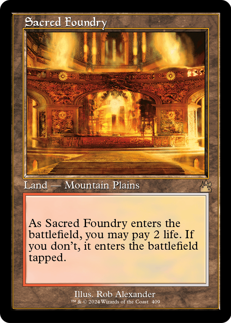 Sacred Foundry (Retro) [Ravnica Remastered] Foil