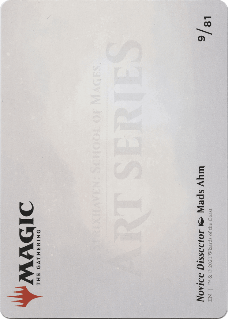Novice Dissector // Novice Dissector (ASTX-009) - Strixhaven Art Series (Borderless) Foil