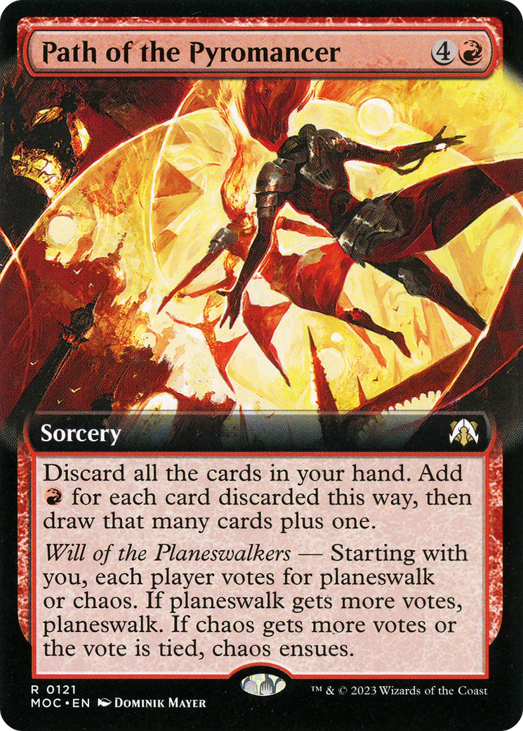 Path of the Pyromancer (121) [March of the Machine Commander] : (Extended Art) Foil