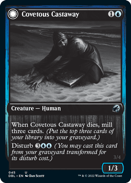 Covetous Castaway // Ghostly Castigator [Innistrad: Double Feature] Foil