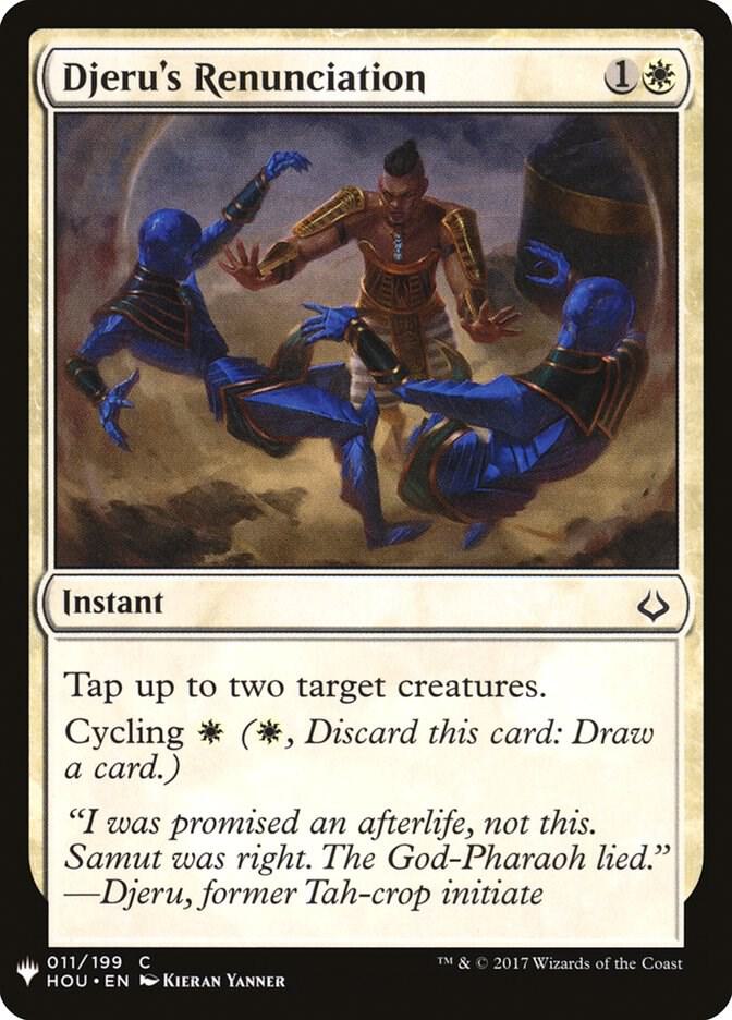 Djerus Renunciation HOU-11/5075 (The List Reprints) 