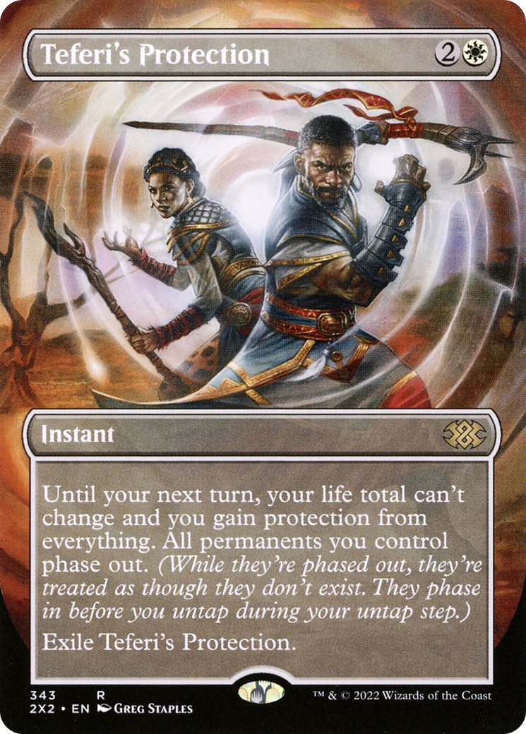 Teferi's Protection (Borderless Alternate Art) [Double Masters 2022] Foil