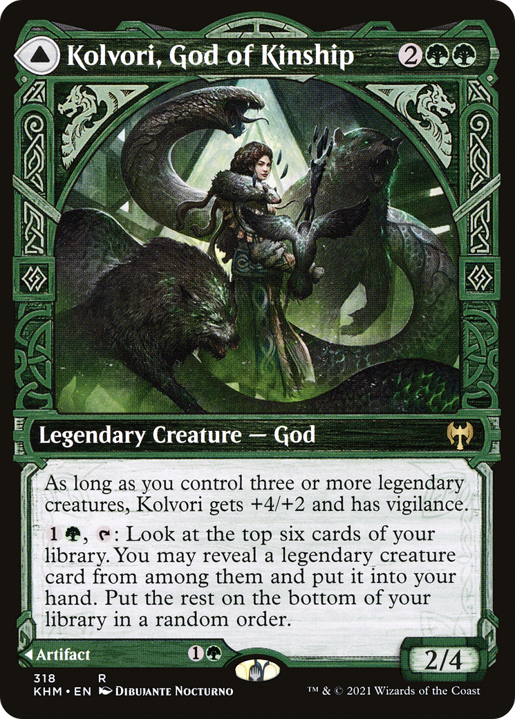 Kolvori, God of Kinship // The Ringhart Crest (Showcase) [Kaldheim] Foil