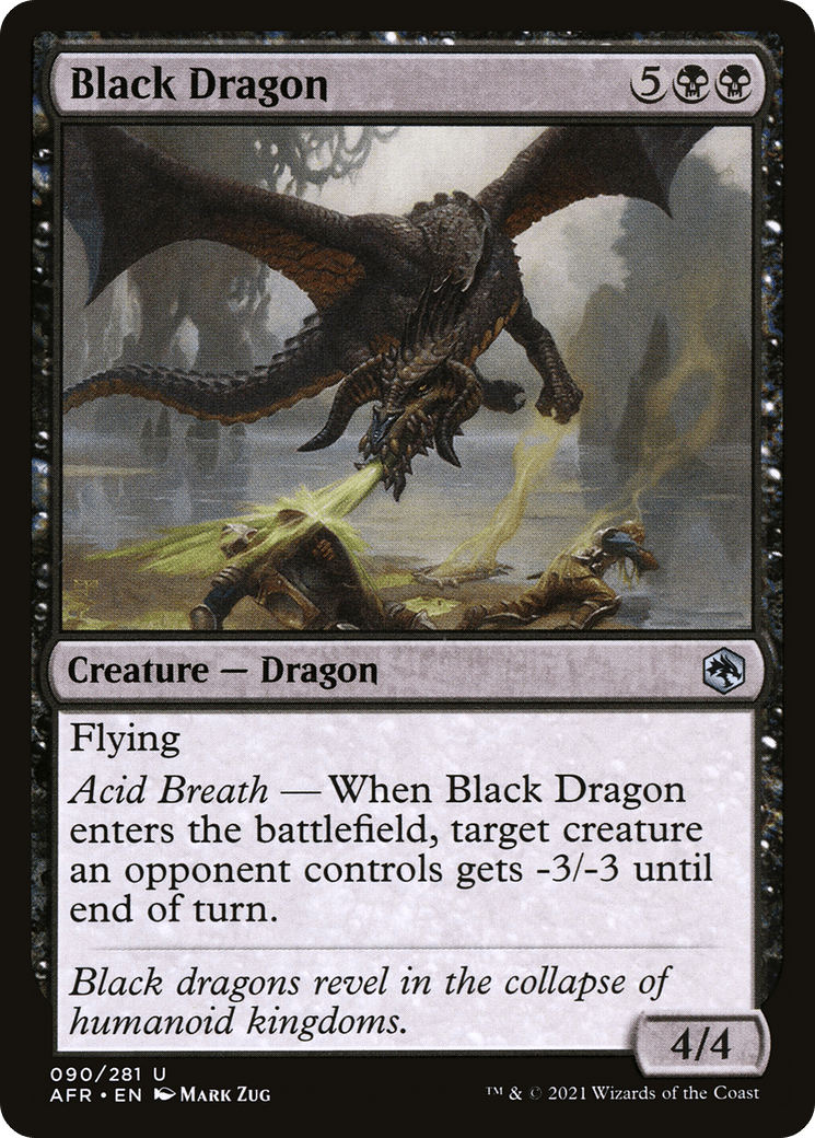 Black Dragon [Dungeons & Dragons: Adventures in the Forgotten Realms] Foil