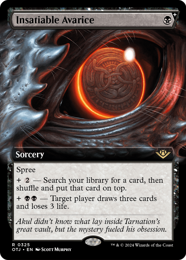 Insatiable Avarice (Extended Art) [Outlaws of Thunder Junction] Foil