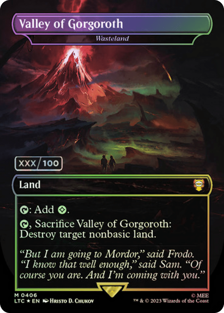 Wasteland (LTC-406Z) - Tales of Middle-earth Commander / Valley of Gorgoroth (Borderless) Foil