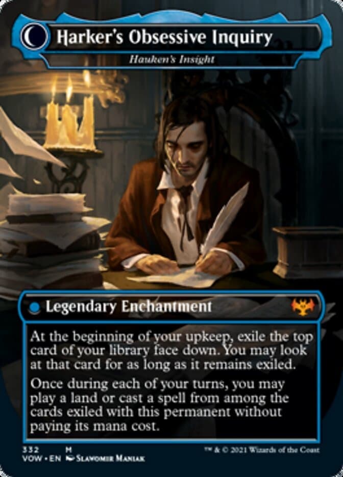 Jacob Hauken, Inspector // Hauken's Insight - Jonathan Harker // Harker's Obsessive Inquiry [Innistrad: Crimson Vow] Foil