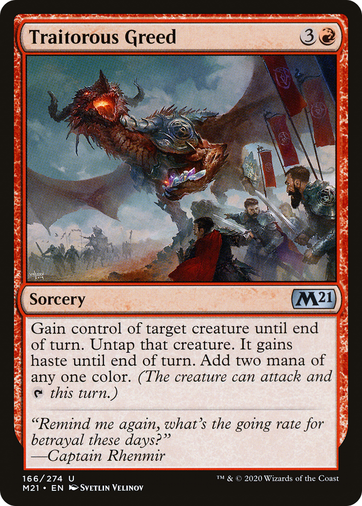 Traitorous Greed [Core Set 2021] Foil