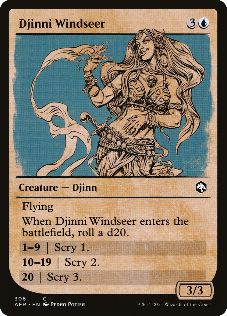 Djinni Windseer (Showcase) [Dungeons & Dragons: Adventures in the Forgotten Realms] Foil
