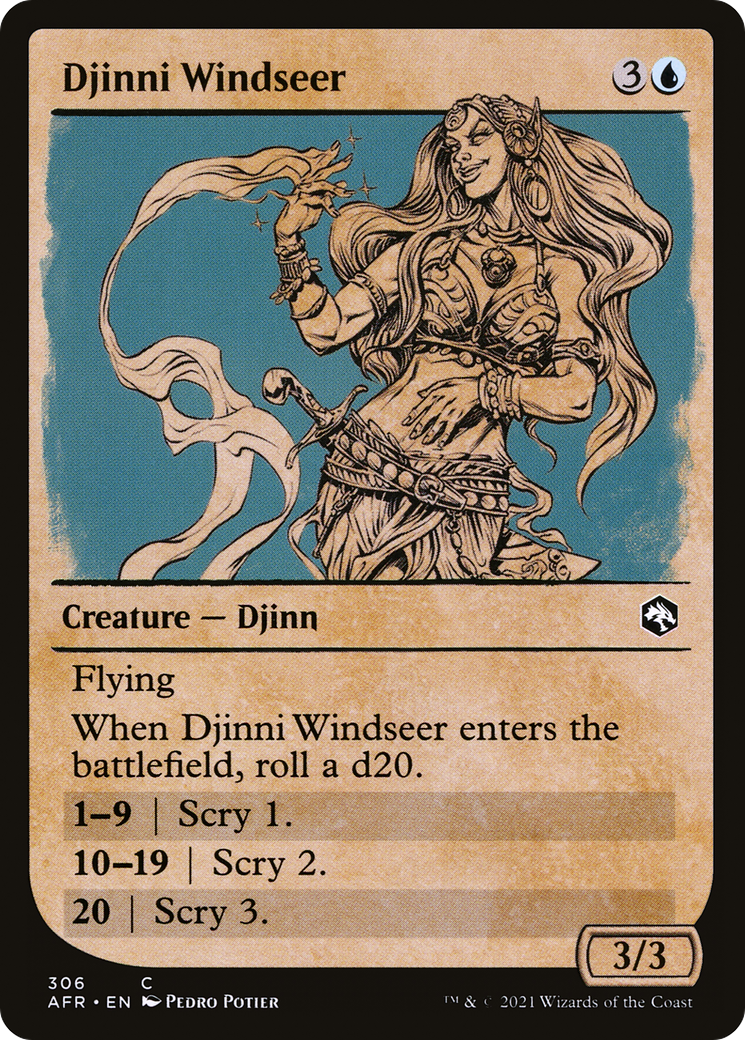 Djinni Windseer (Showcase) [Dungeons & Dragons: Adventures in the Forgotten Realms] Foil