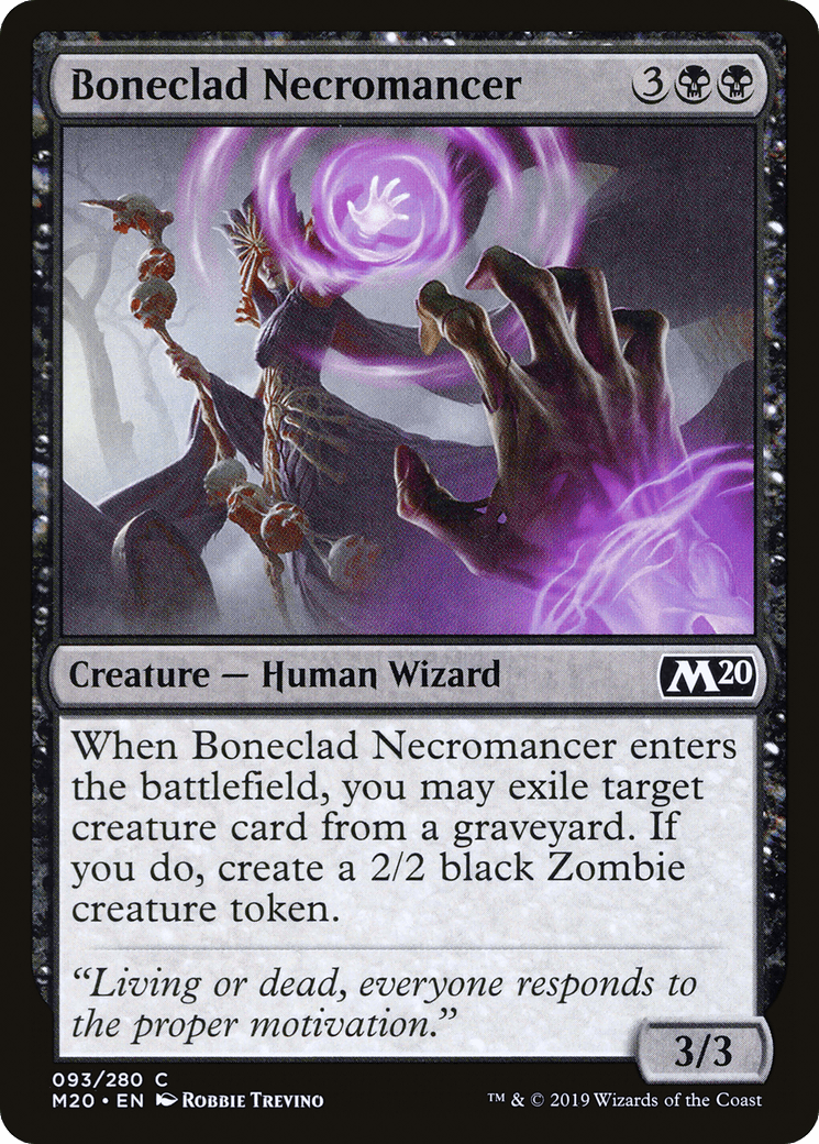 Boneclad Necromancer [Core Set 2020] Foil