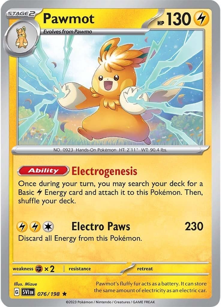 Pawmot 076/198 - SV01 Scarlet & Violet Base Set Reverse Holofoil