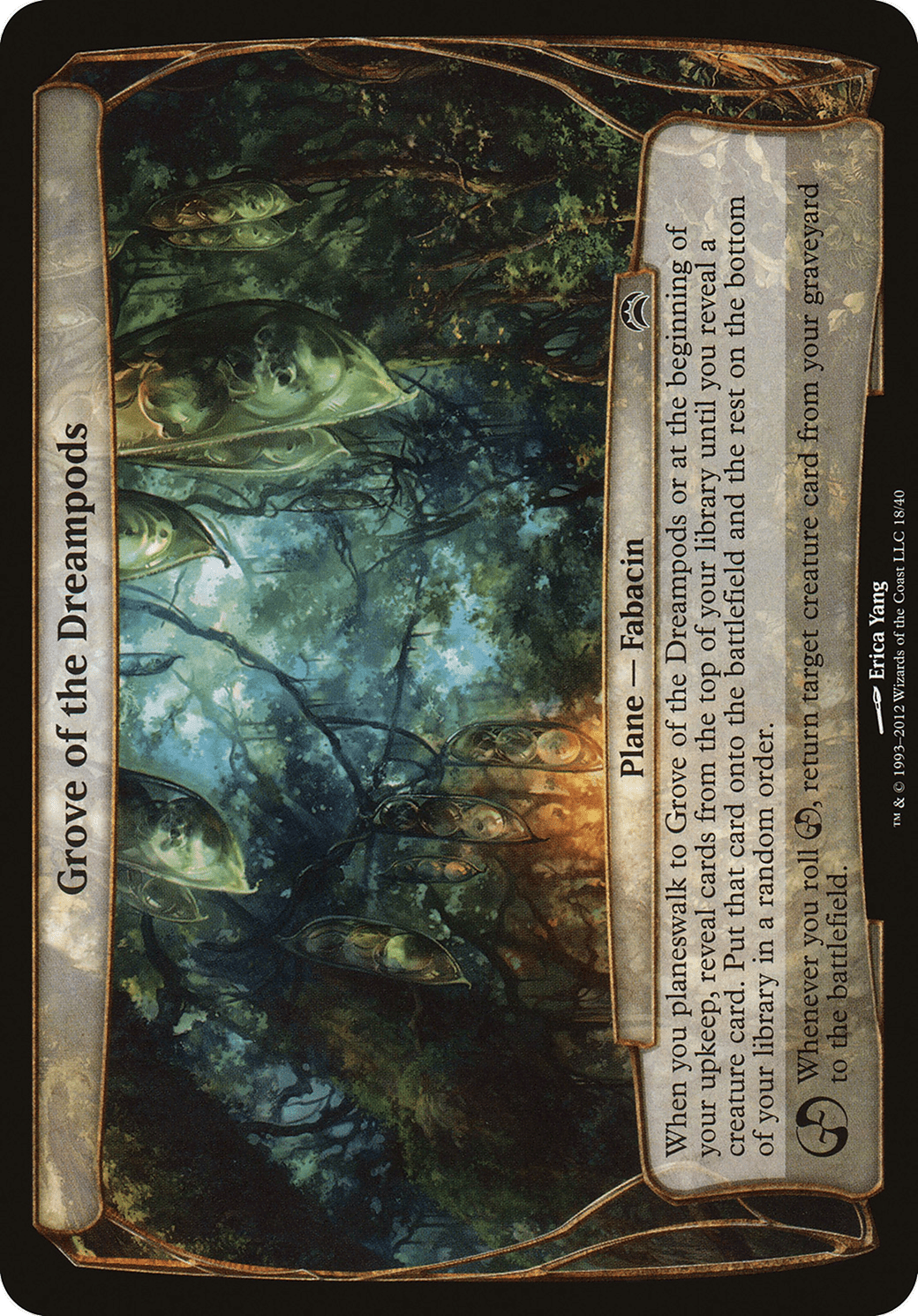 Grove of the Dreampods (018) [Planechase 2012 Planes]  Foil