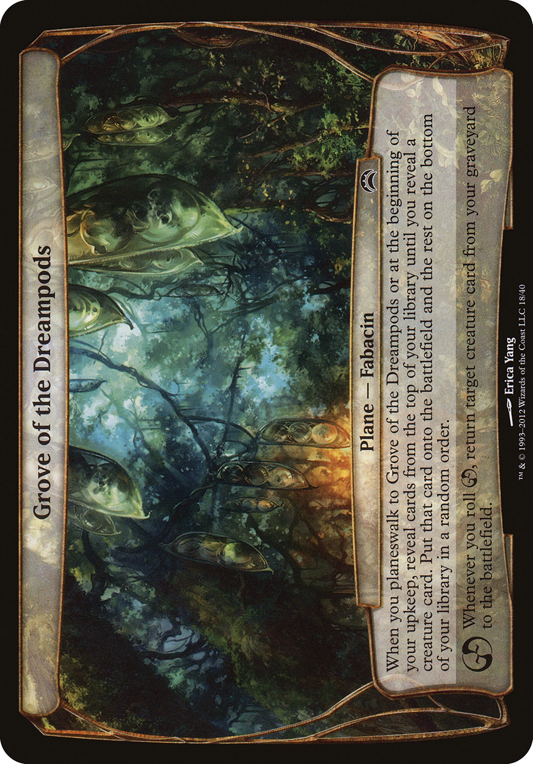 Grove of the Dreampods (018) [Planechase 2012 Planes]  Foil