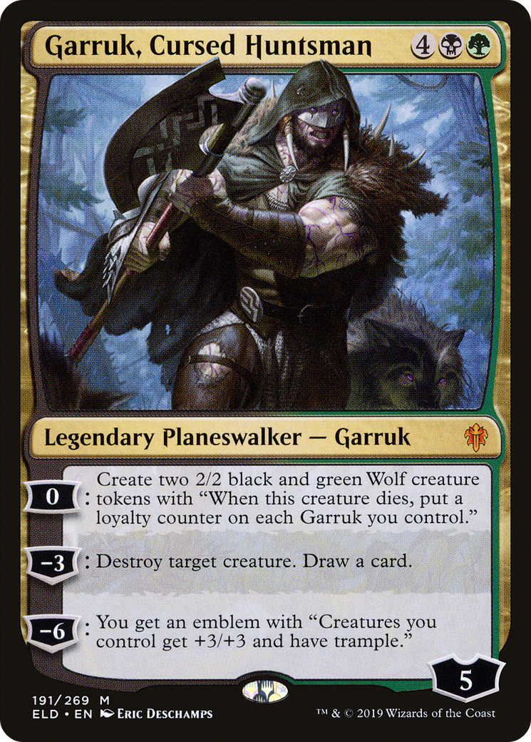 Garruk, Cursed Huntsman [Throne of Eldraine] Foil