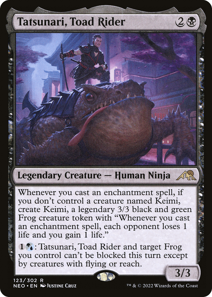 Tatsunari, Toad Rider [Kamigawa: Neon Dynasty] Foil